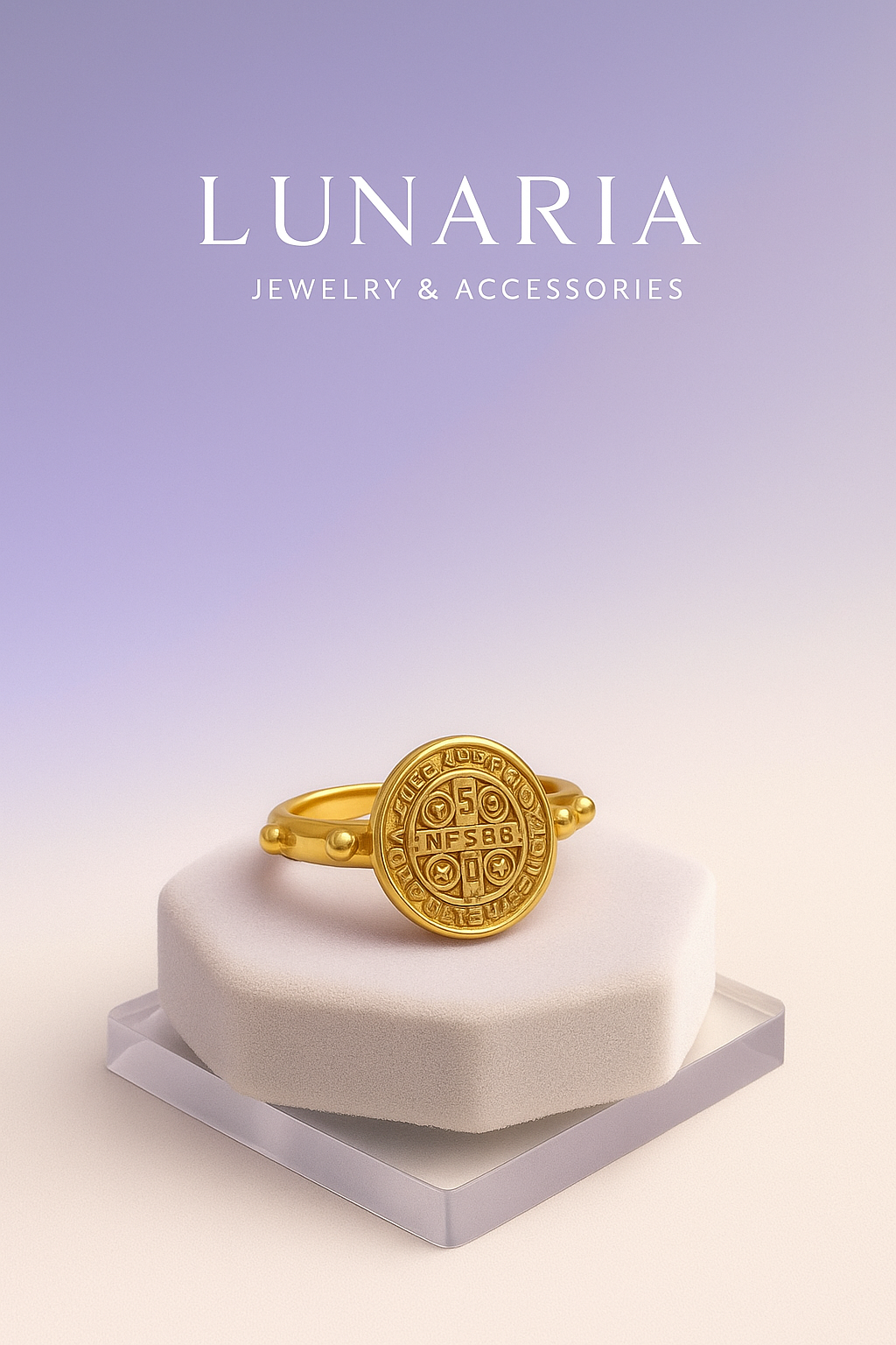 Anillo San Benito Dorado