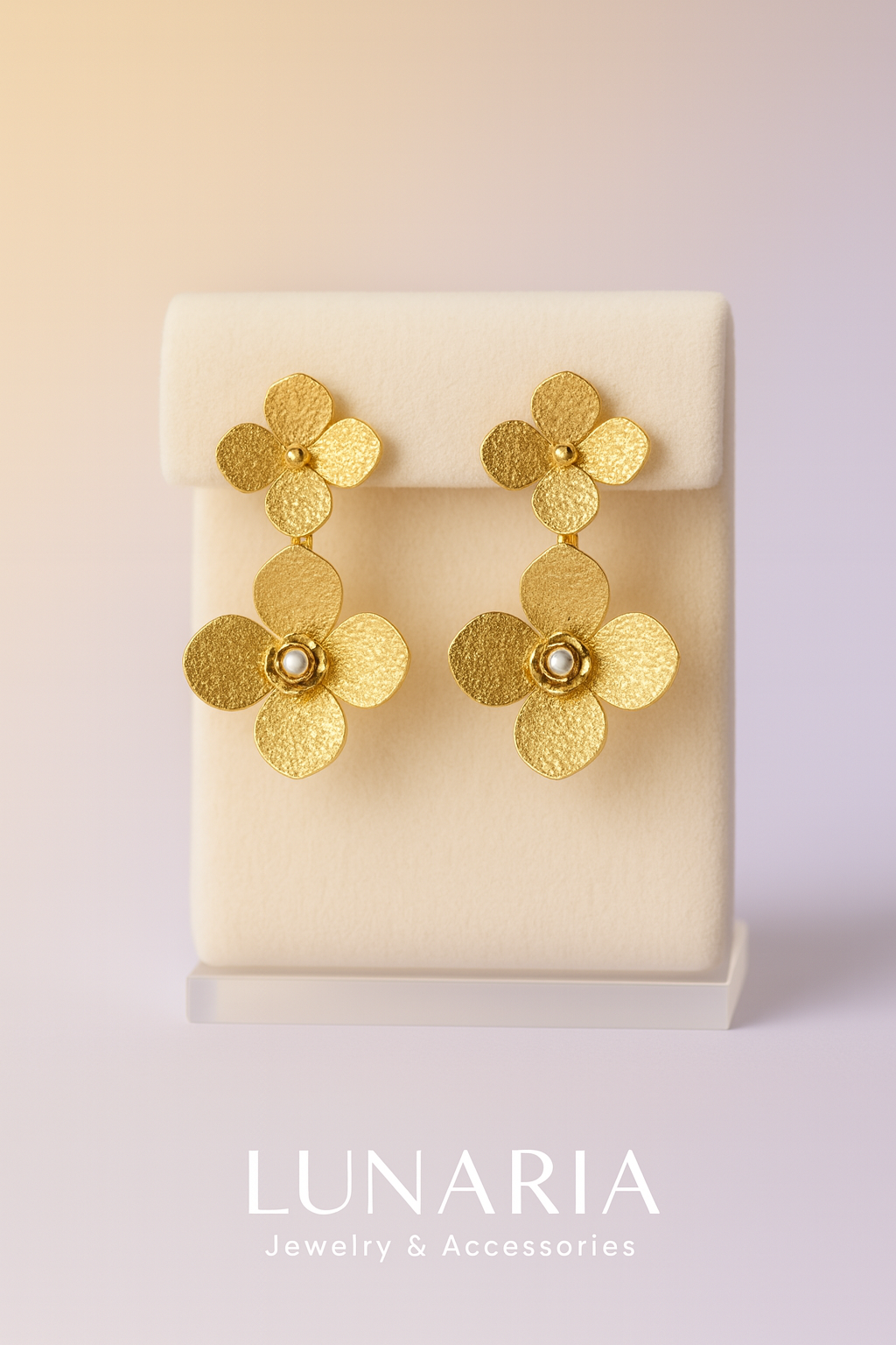 Aretes Flor Entrelazada