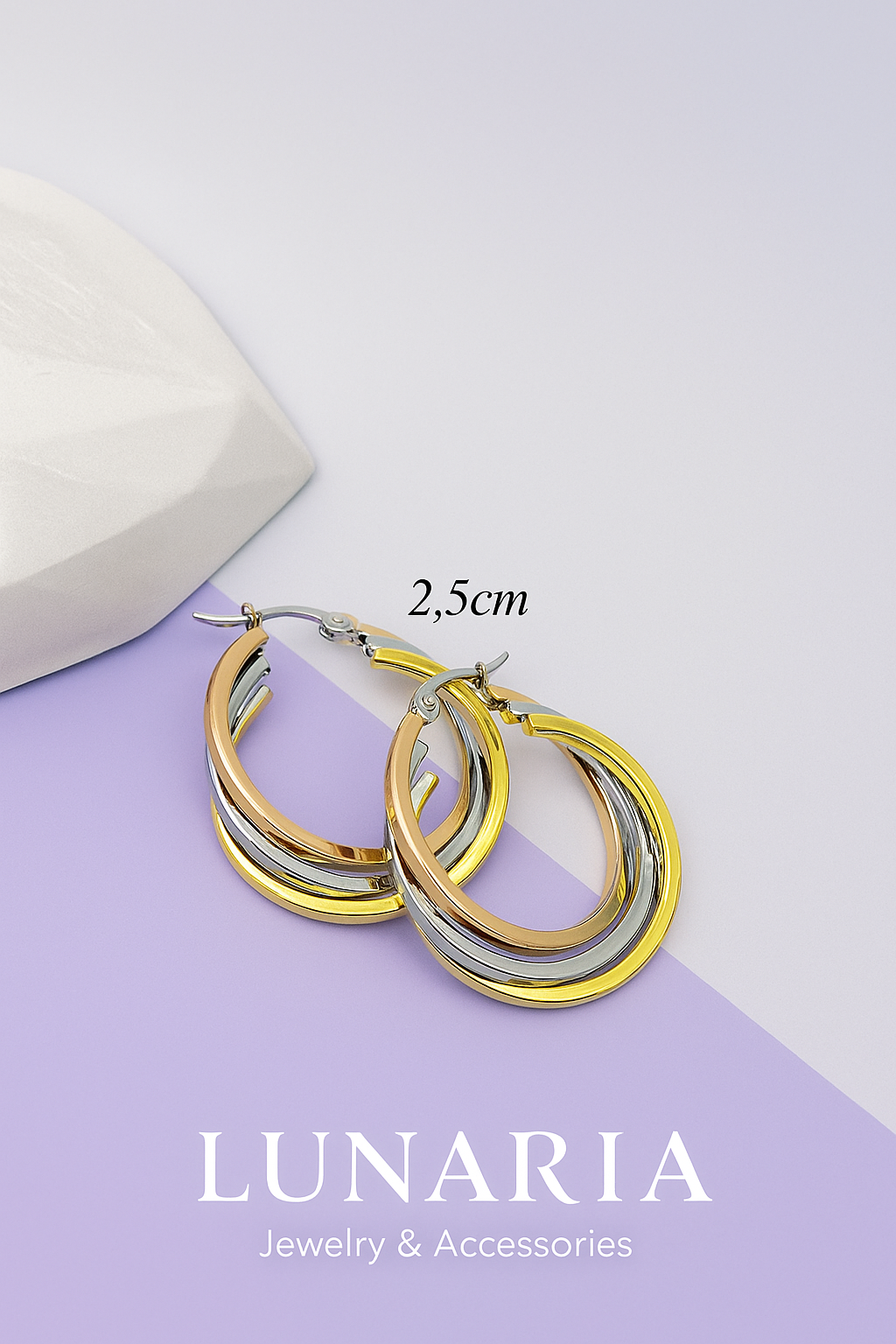 Candonga Entrelazada Tricolor 2.5cm