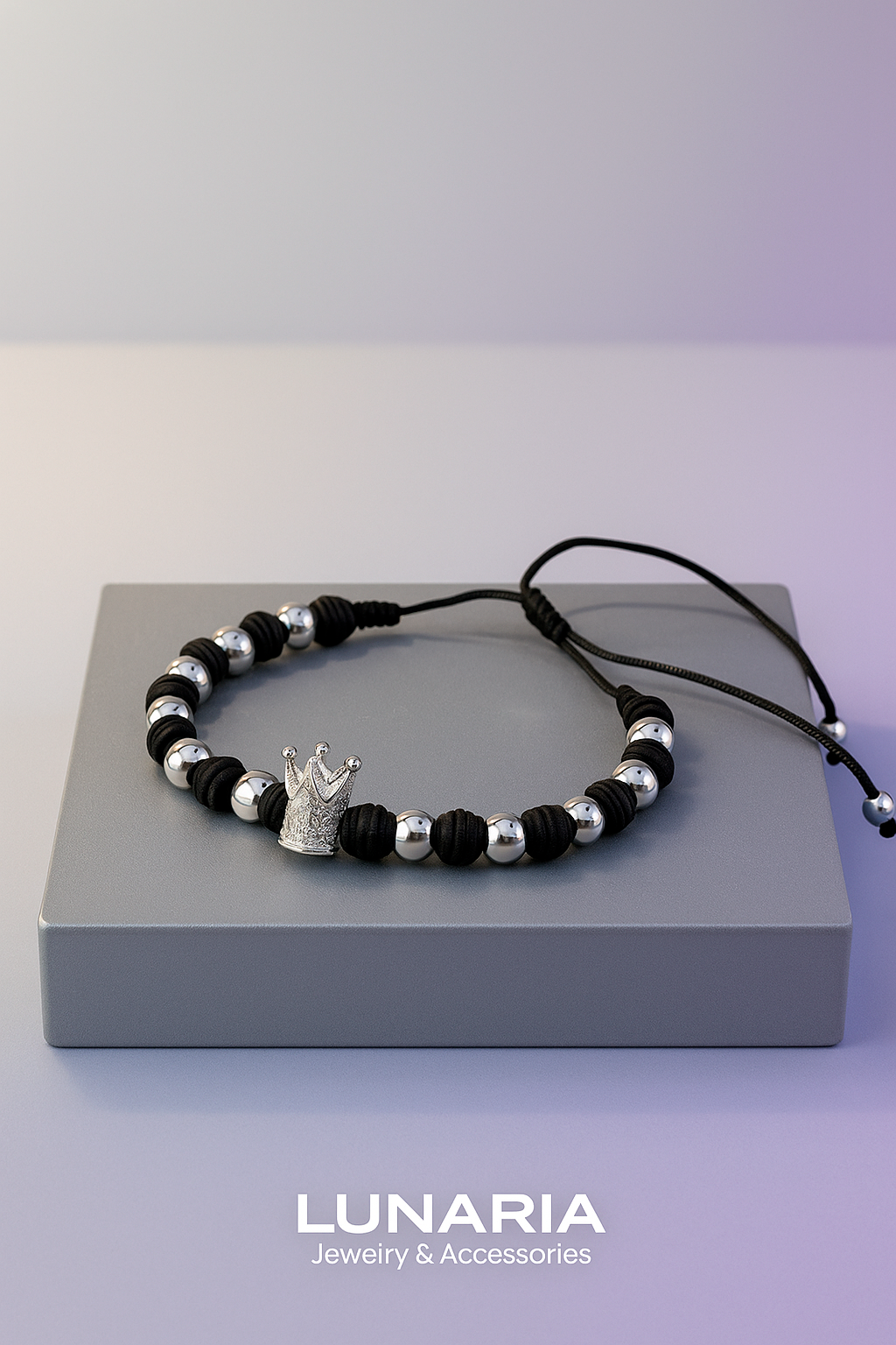 Pulsera Corona Plateada
