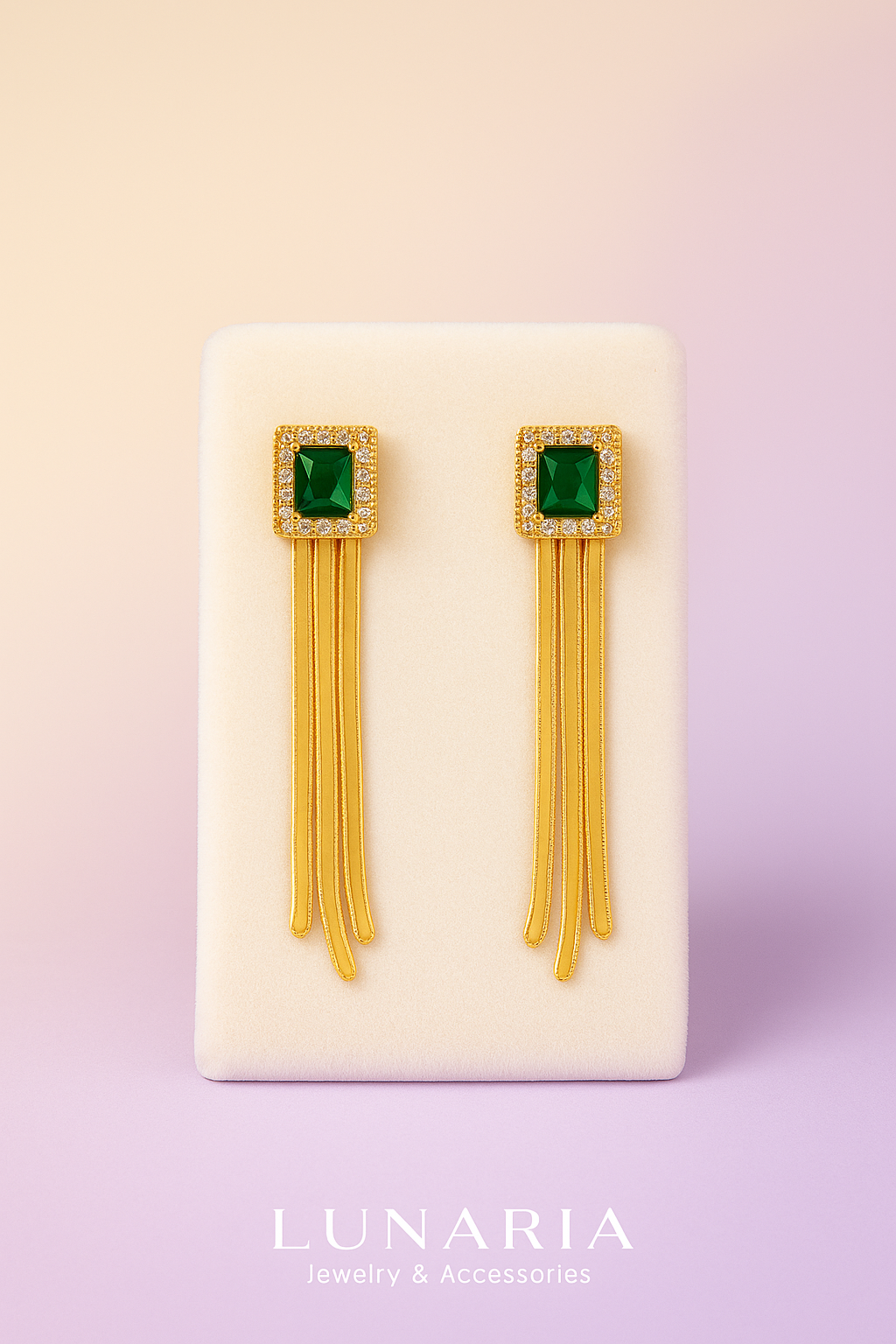 Aretes Cascada Esmeralda