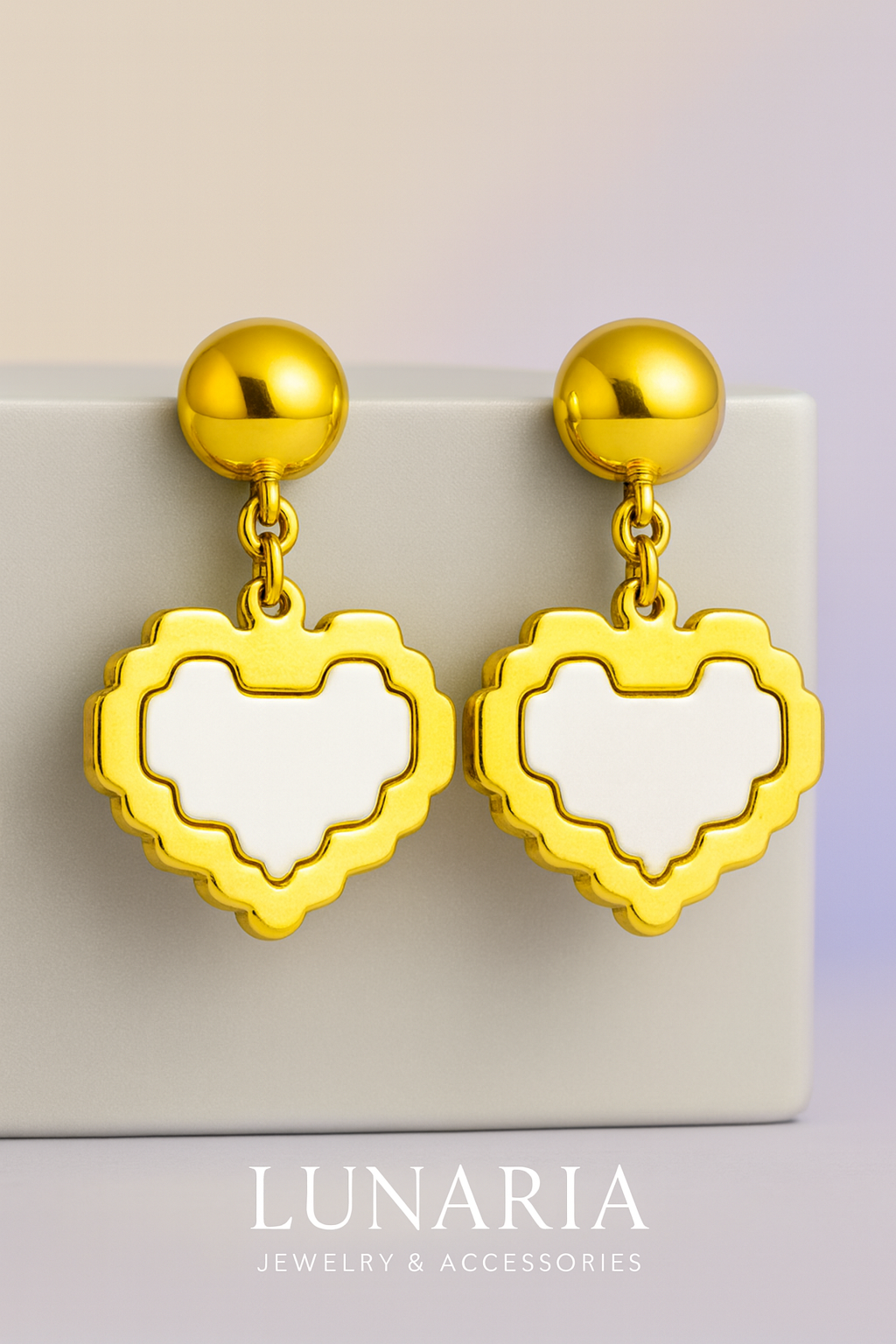 Aretes Corazon Lego