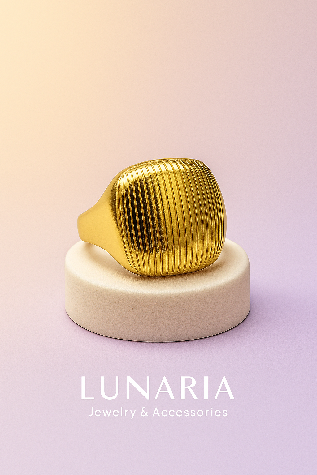 Anillo Tallado Dorado