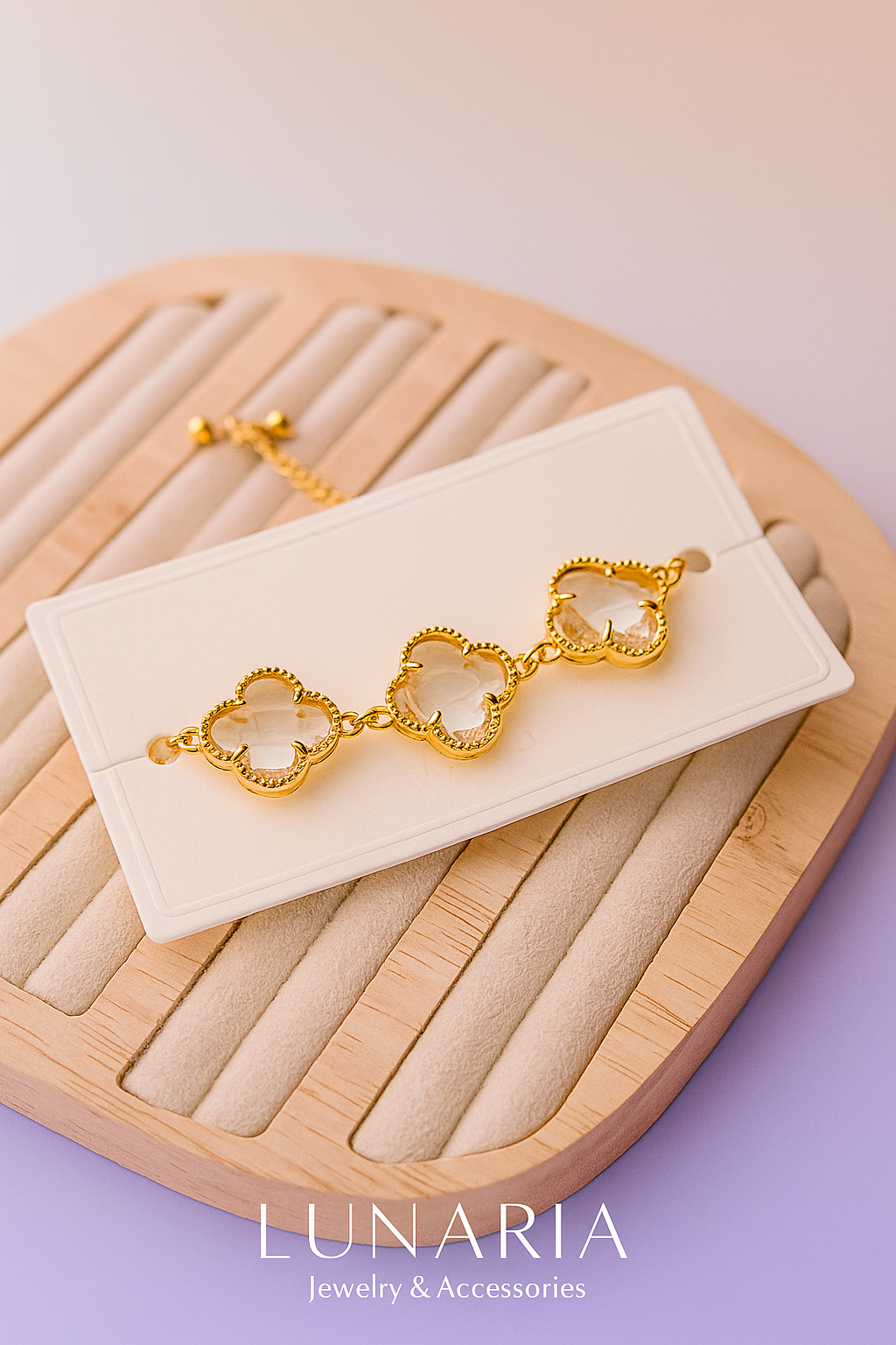 Pulsera de Trebol Blanco