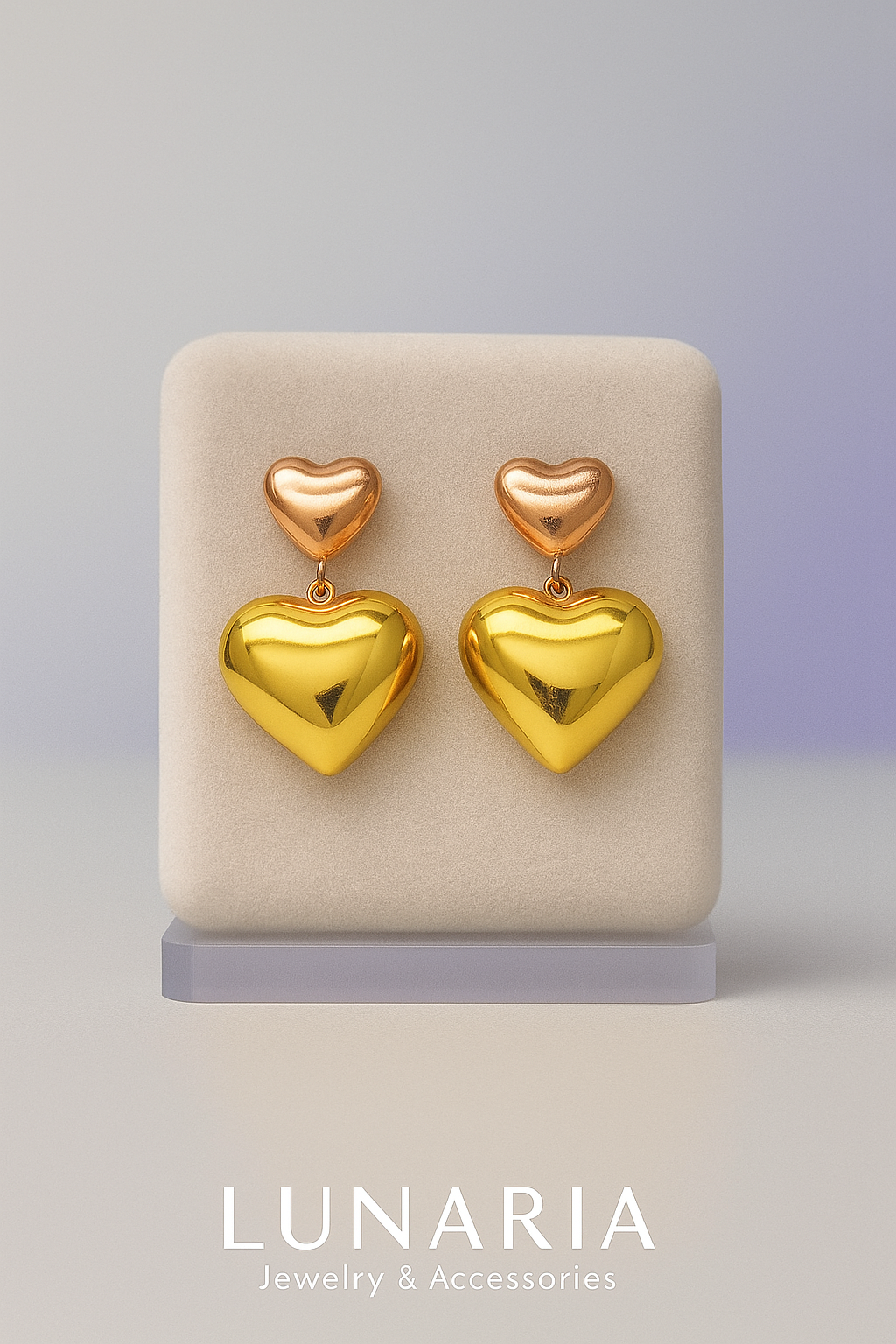 Aretes Corazón Fusión