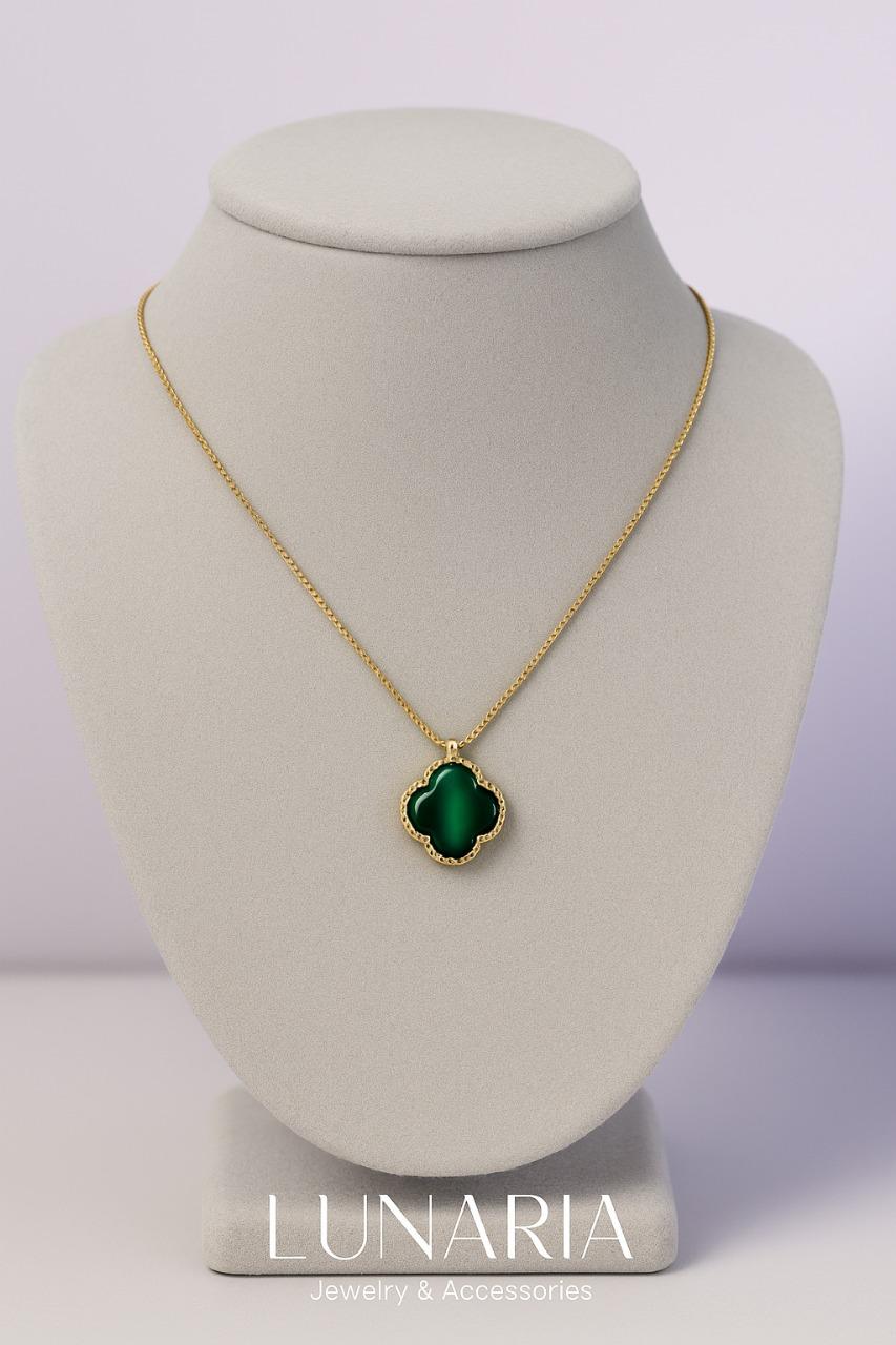 Collar Trebol Verde