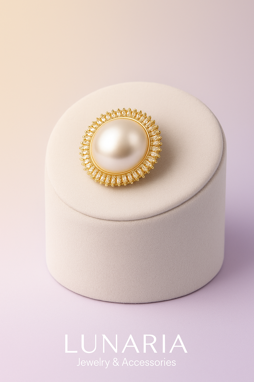 Prendedor Sol Perlado