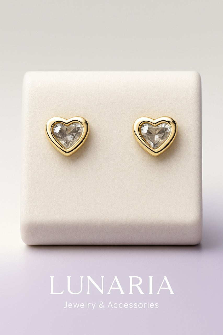 Topos Corazon con Circon Blanco