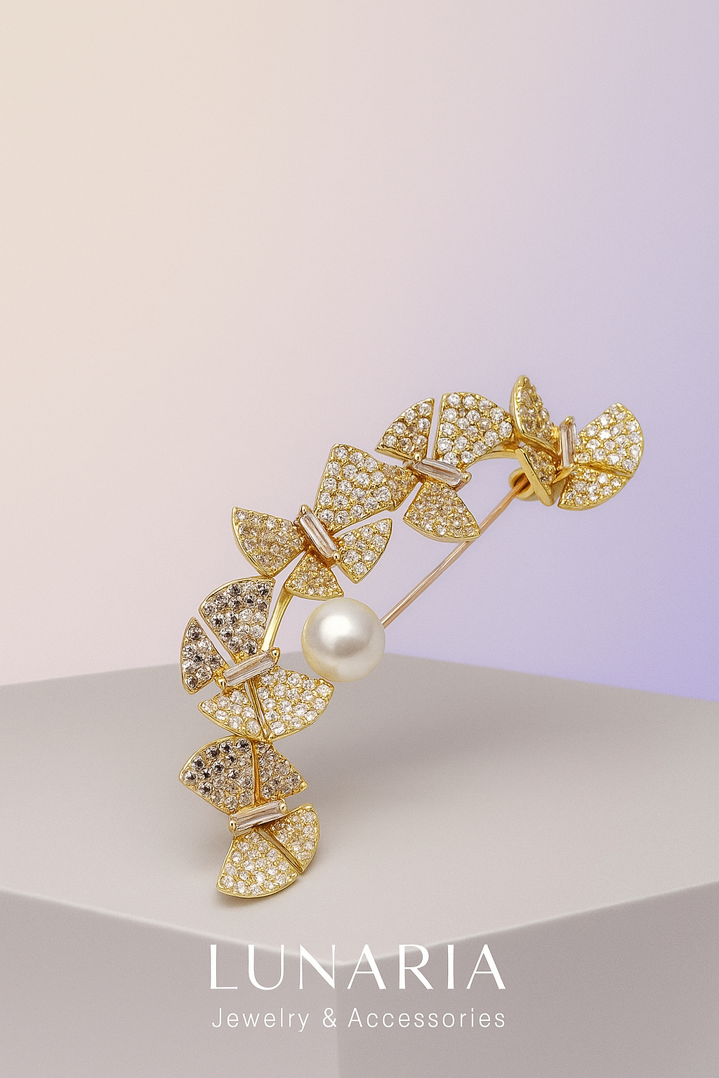 Prendedor Enjambre Dorado