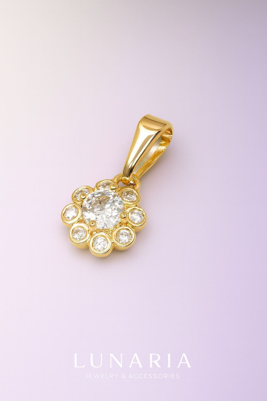 Dije de Flor Diamantada