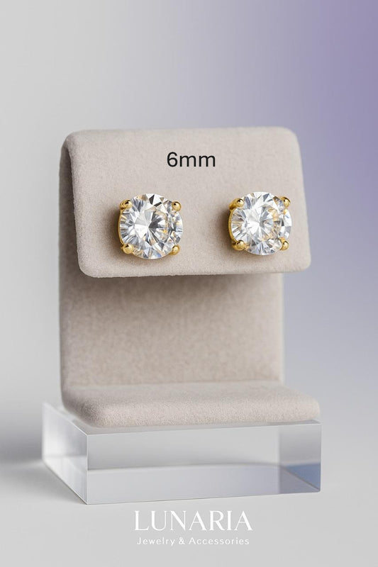 Aretes Circón Blanco