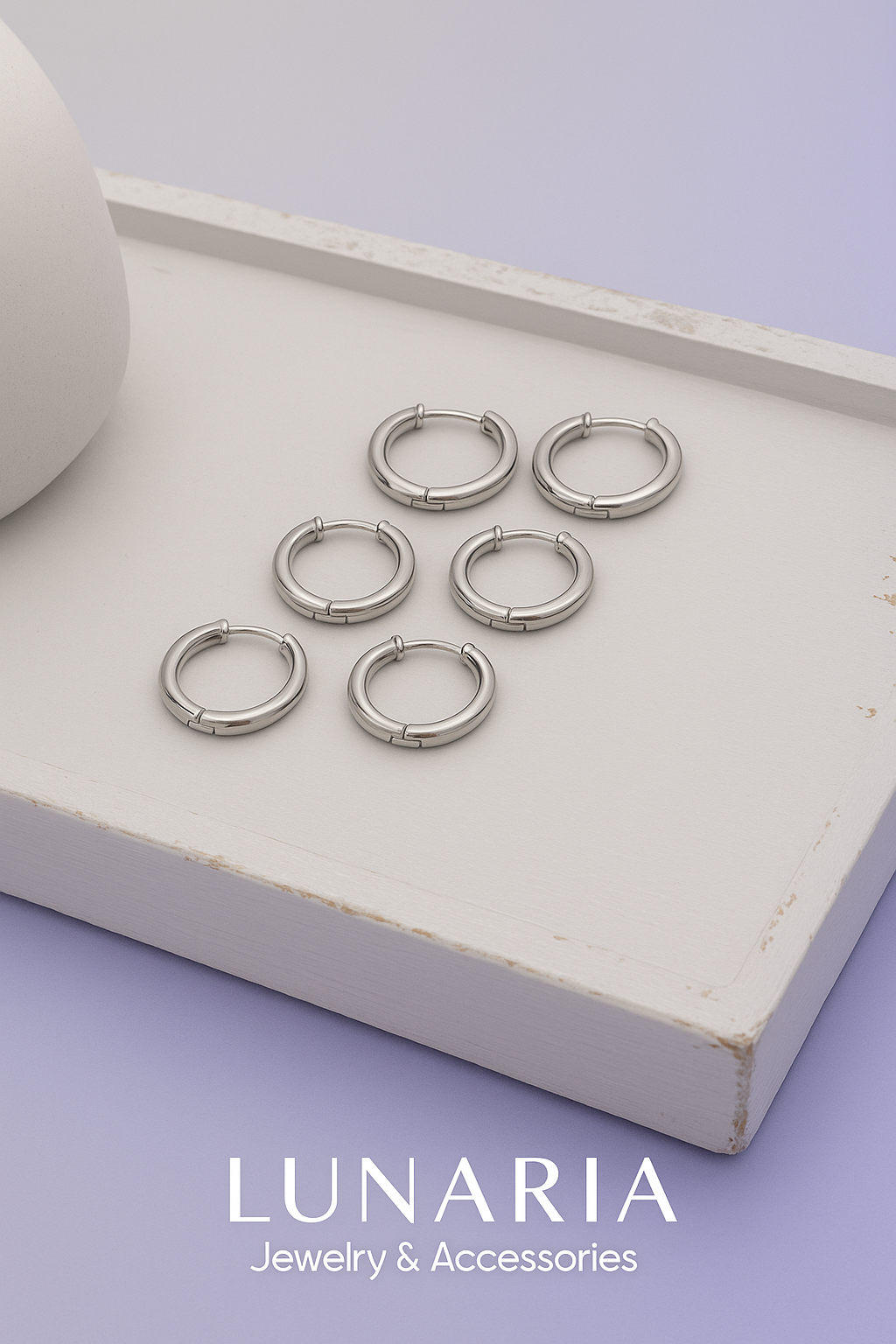 Candongas Lisas Plateadas