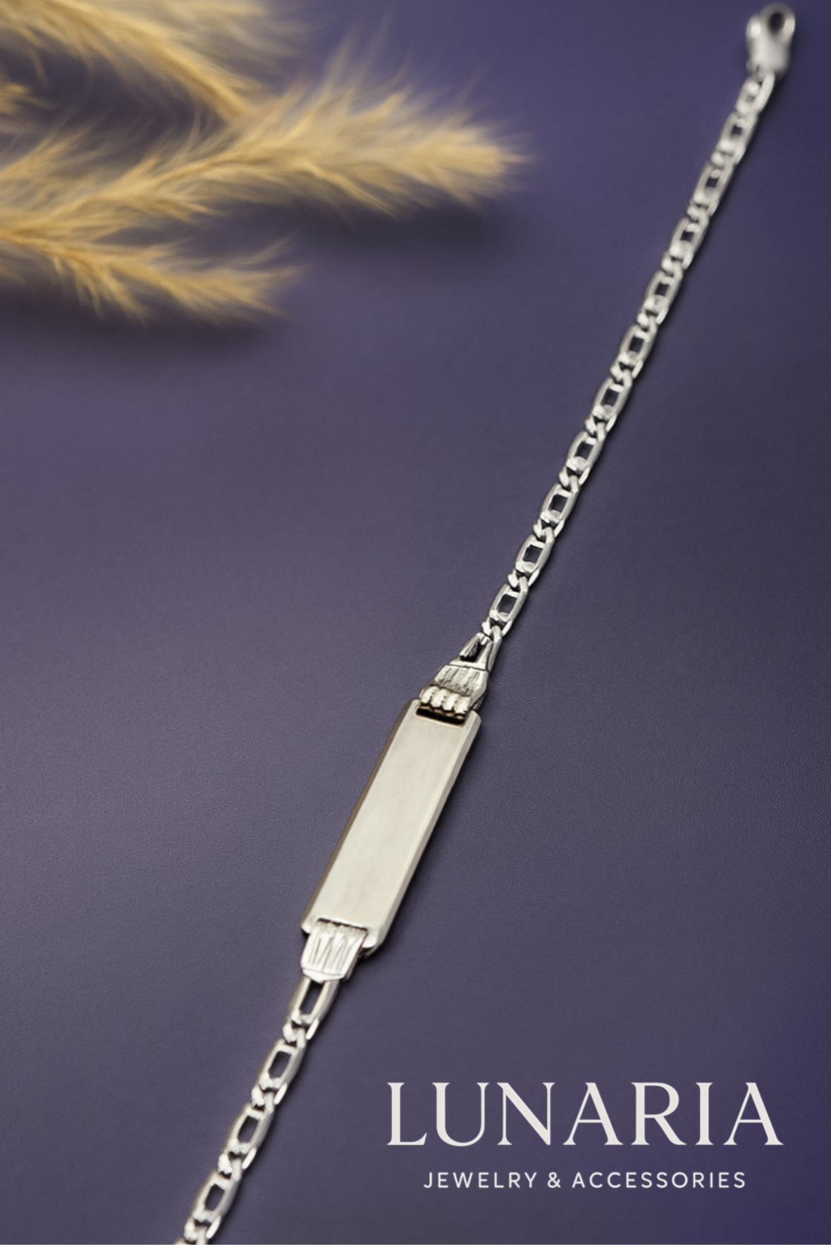 Esclava Tejido Valentino con Placa