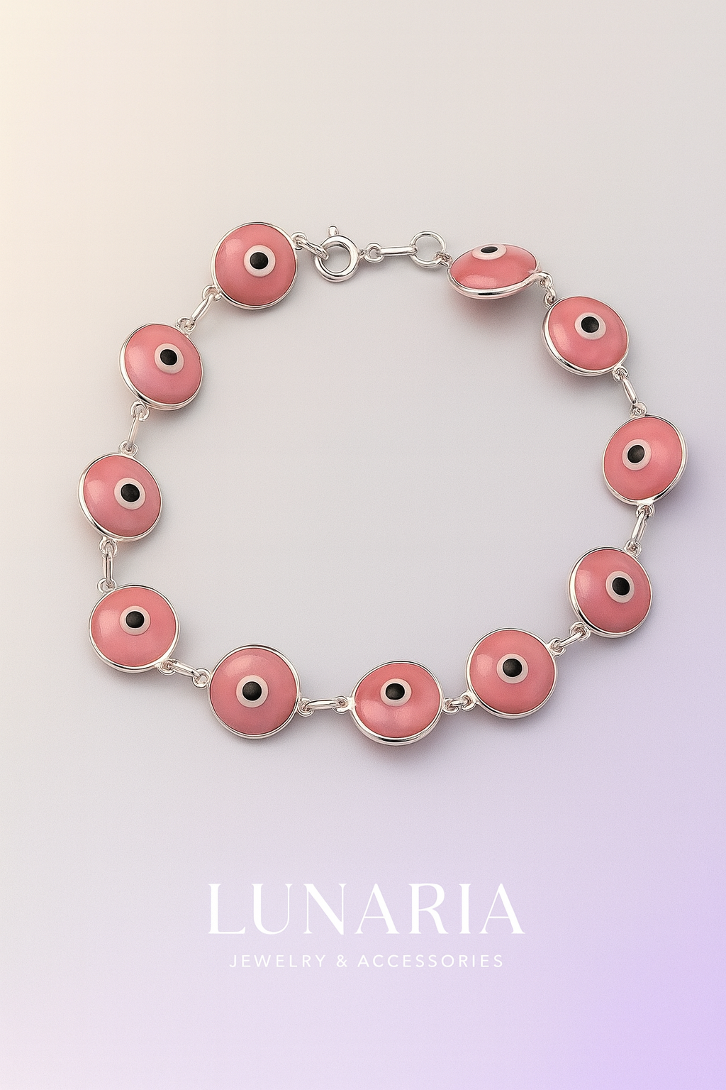 Pulsera de Ojos Turcos Rosa