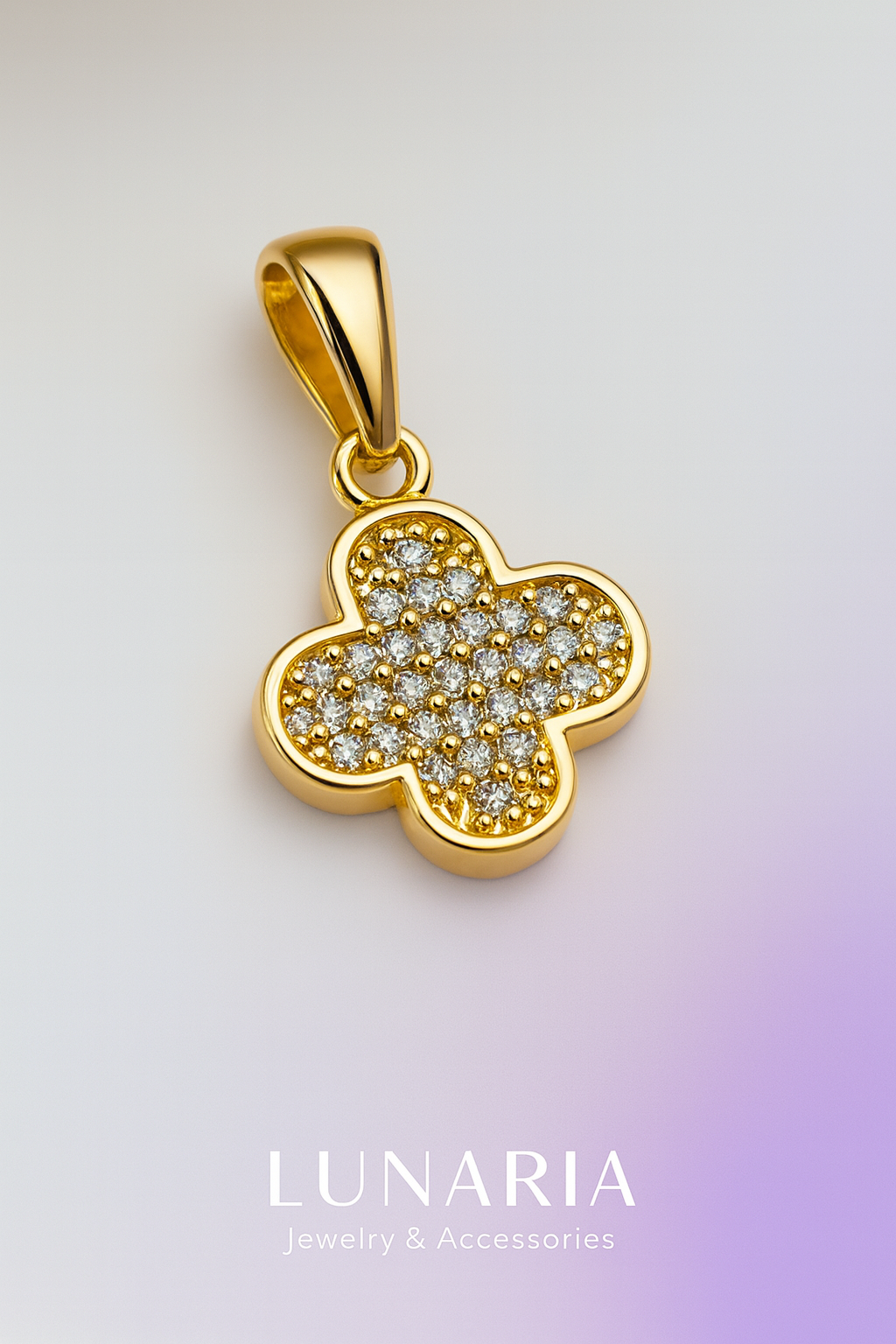 Dije Trebol Diamantado