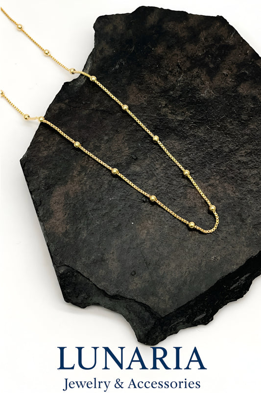 Cadena Tejido Veneciana con Balines 45 cm