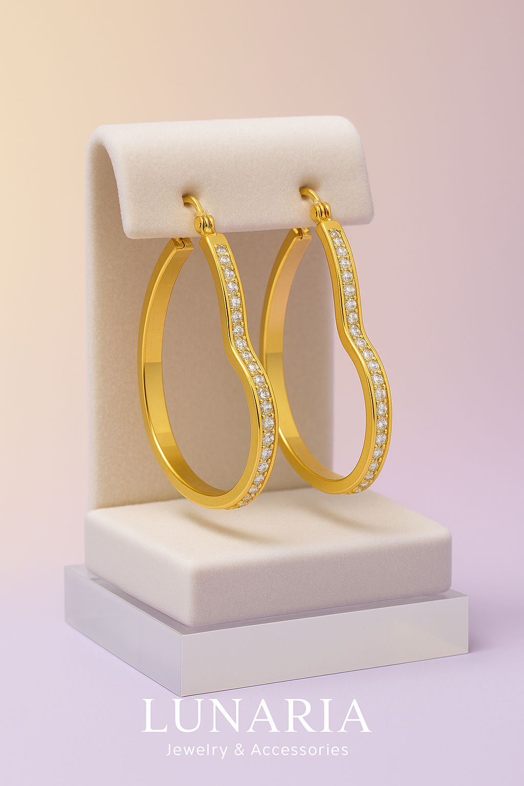 Candongas Corazon Diamantado