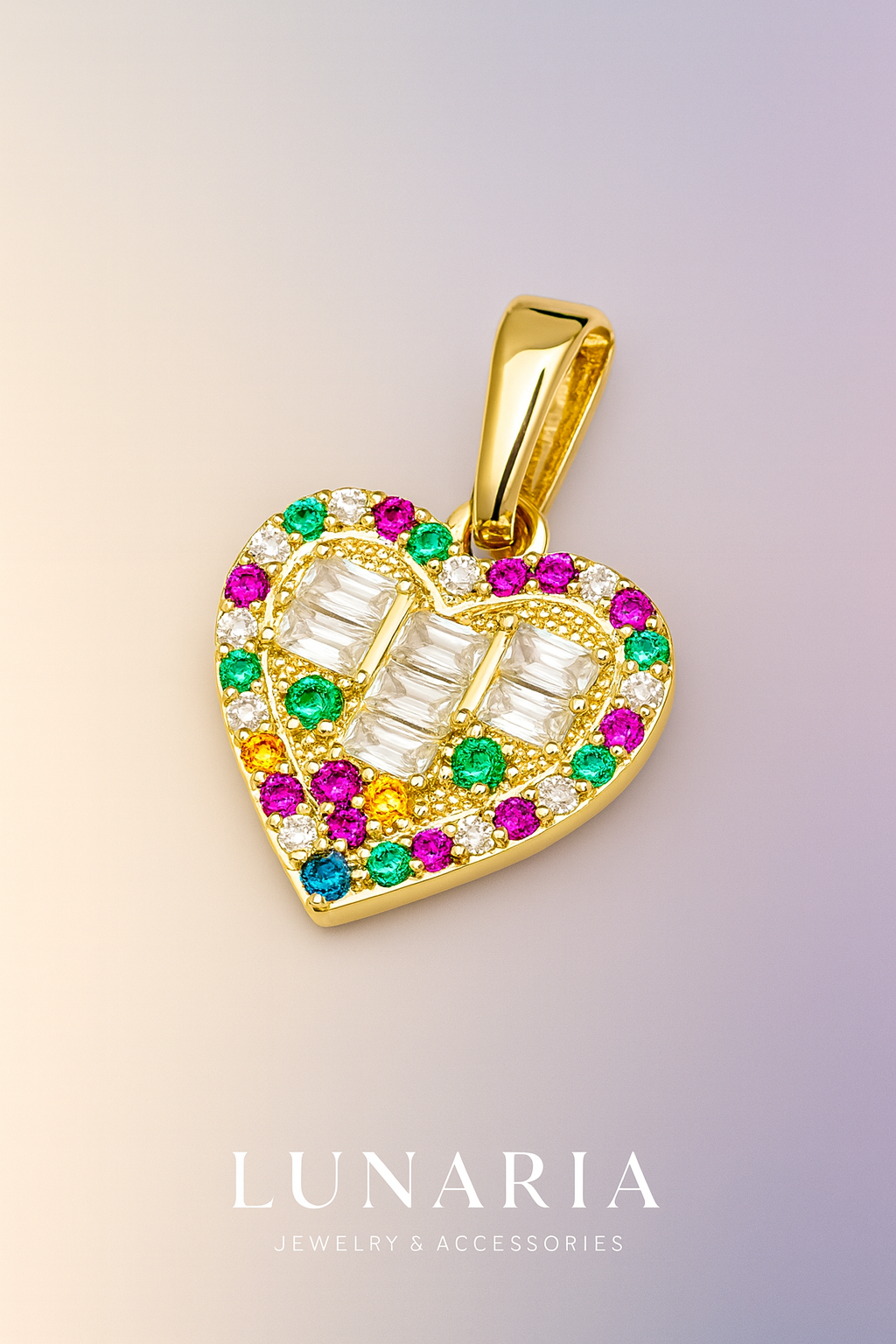 Dije de Corazon con circones