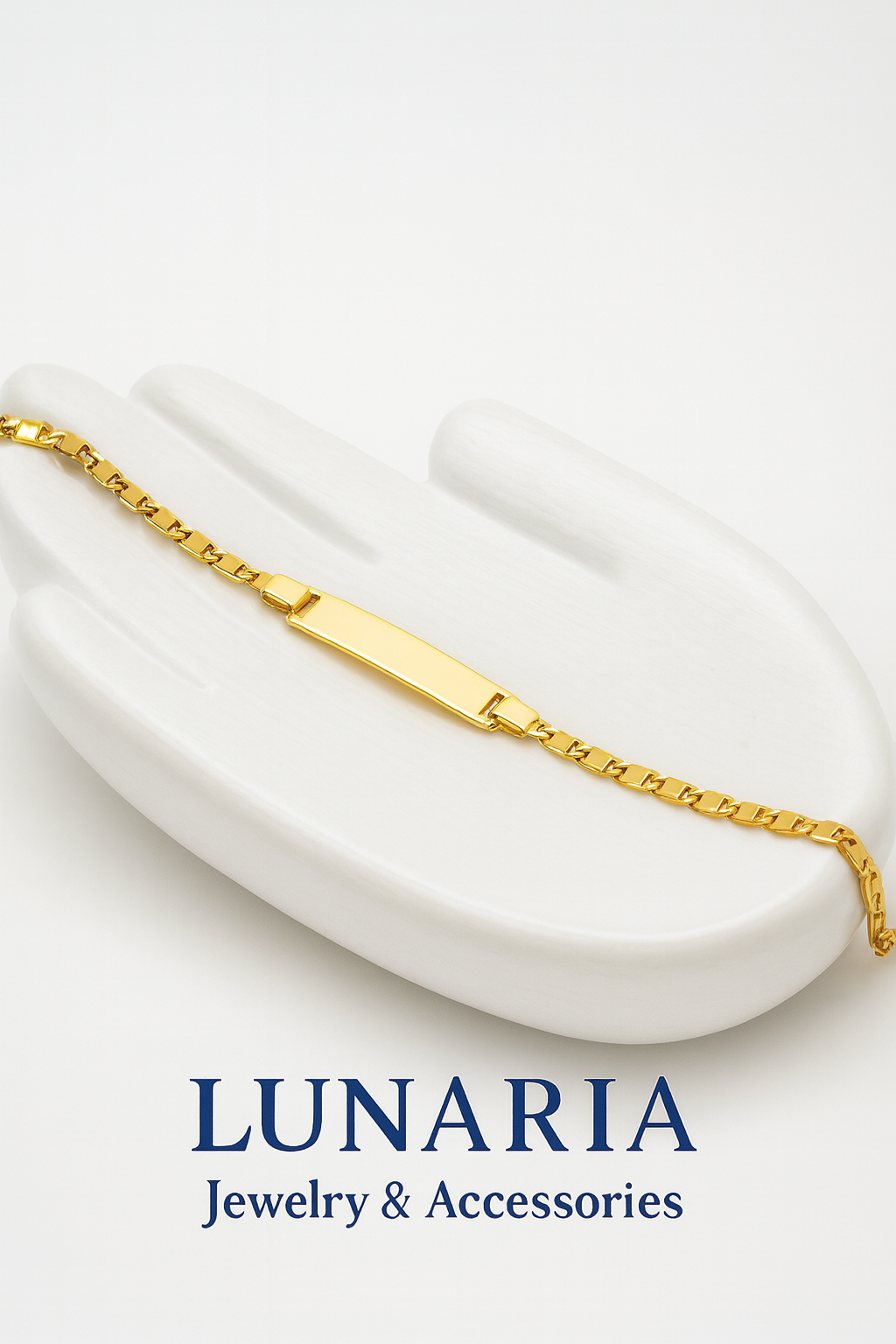 Pulsera Tejido Plano con Placa