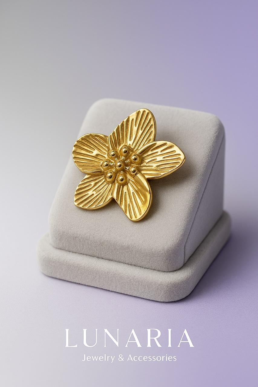 Prendedor Jazmín Dorado