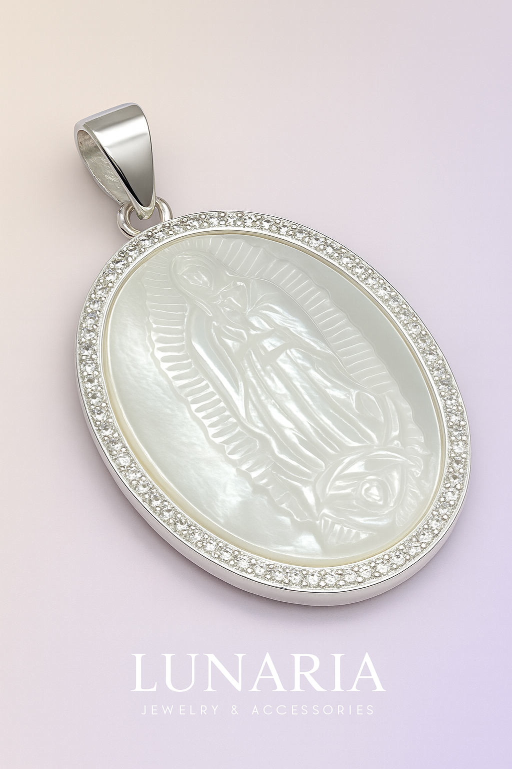 Dije Placa de la Virgen de Guadalupe