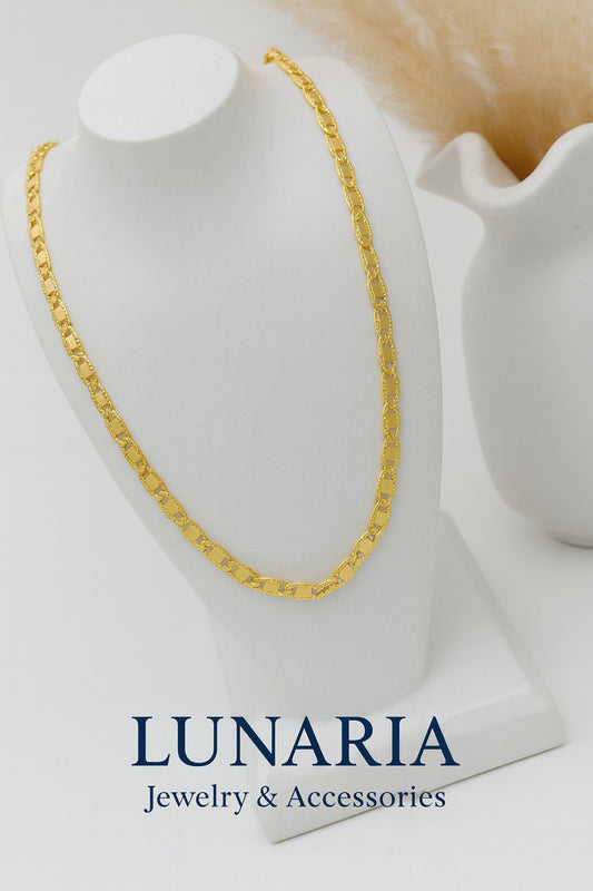 Cadena Tejido Valentino Diamantado 50 cm