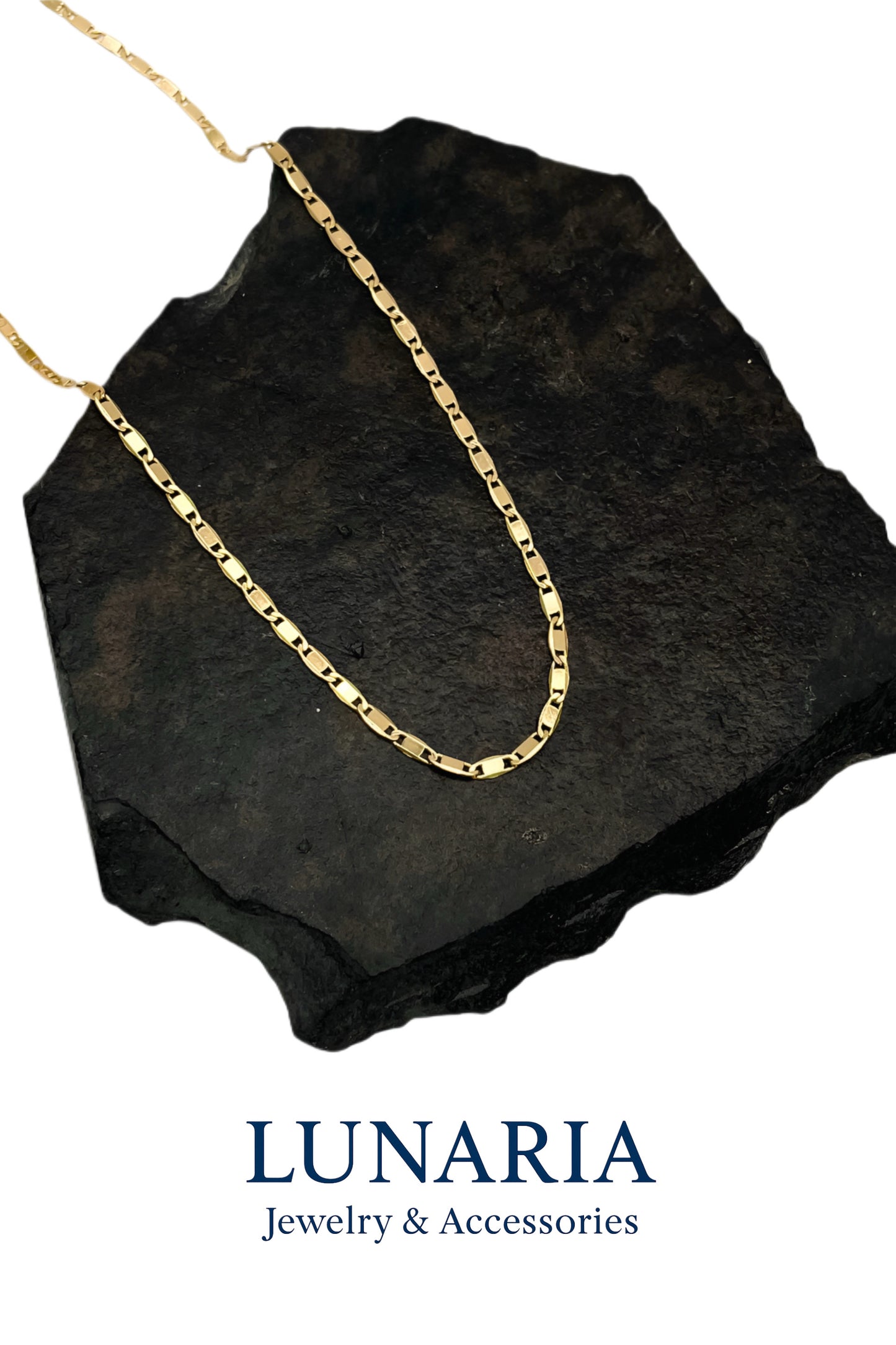 Cadena Tejido Espejo Liso 50 cm 2.8 mm