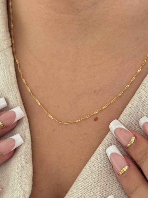 Cadena Tejido Singapur 45 cm 1.4 mm