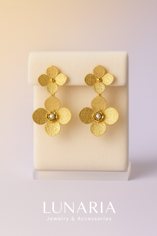 Aretes Flor Entrelazada