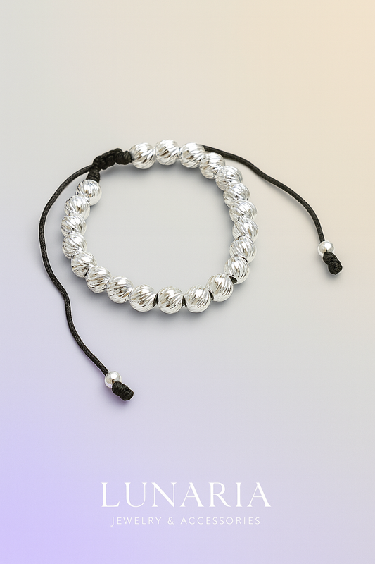 Pulsera Tejida con Balin Diamantado #6