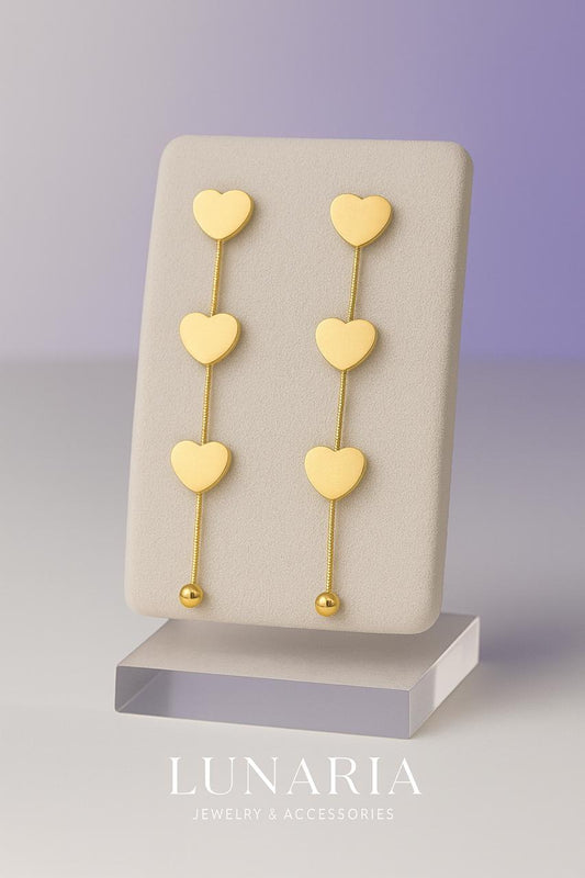 Aretes Cascada de corazones