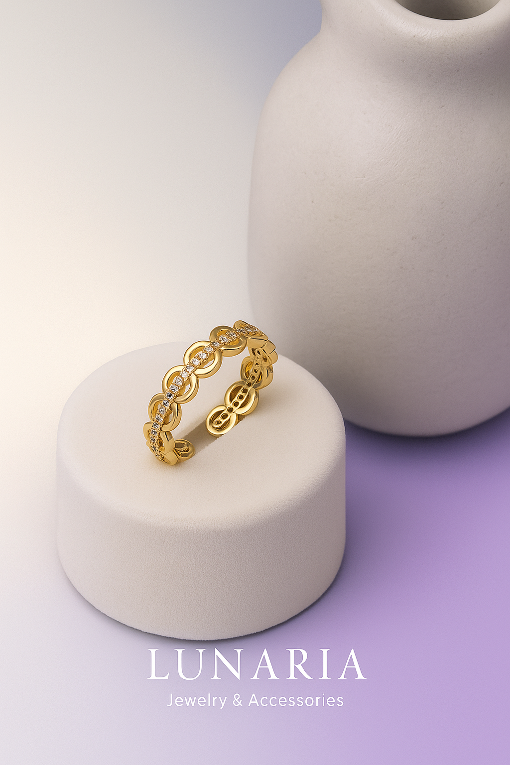 Anillo Esclava Diamantada