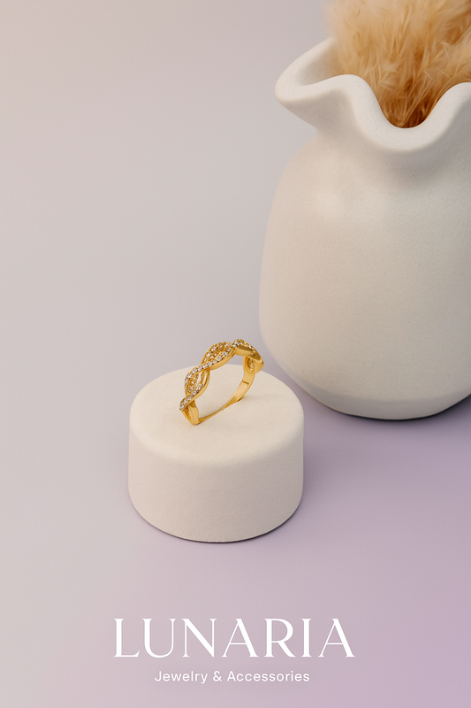 Anillo Destello Dorado