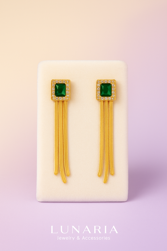 Aretes Cascada Esmeralda