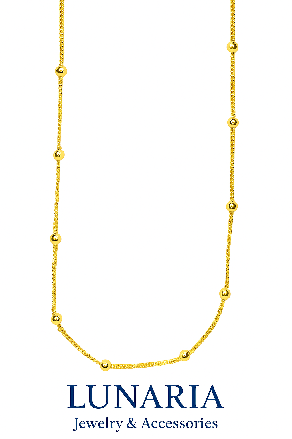 Cadena Tejido Veneciana con Balines 45 cm