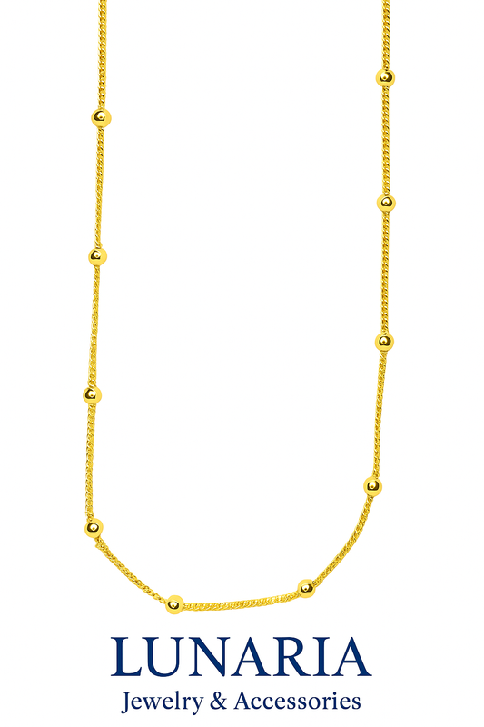 Cadena Tejido Veneciana con Balines 45 cm