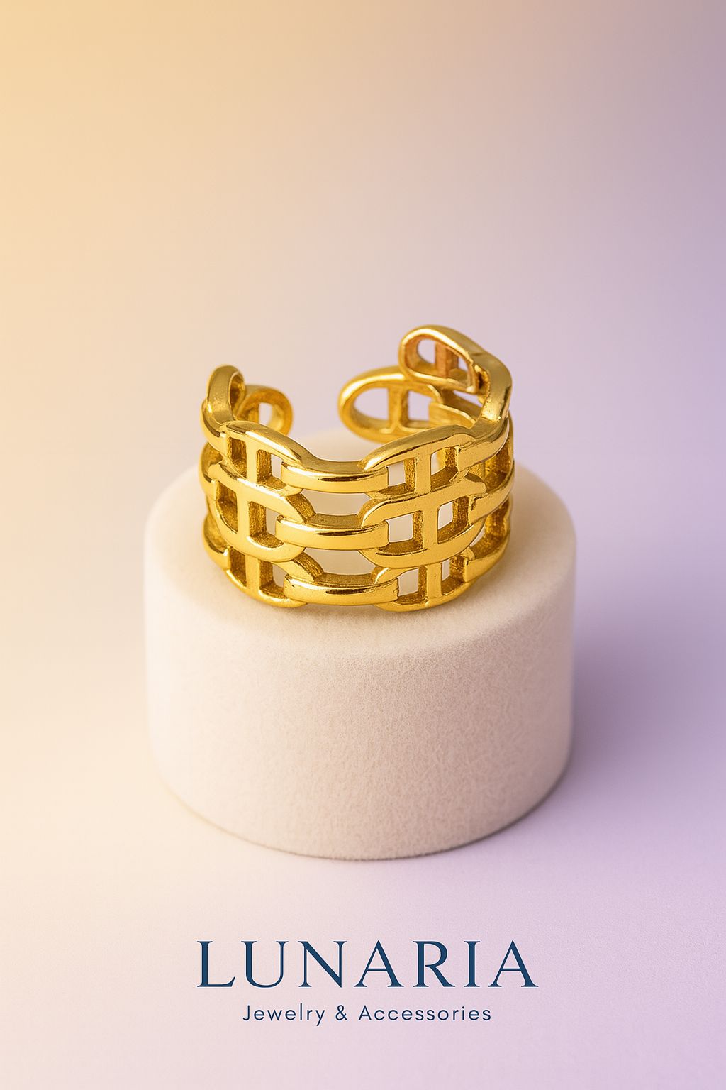 Anillo Cadena Dorada