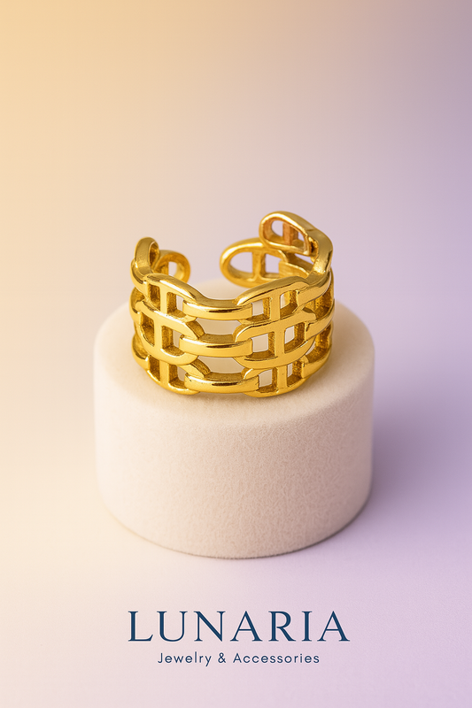 Anillo Cadena Dorada