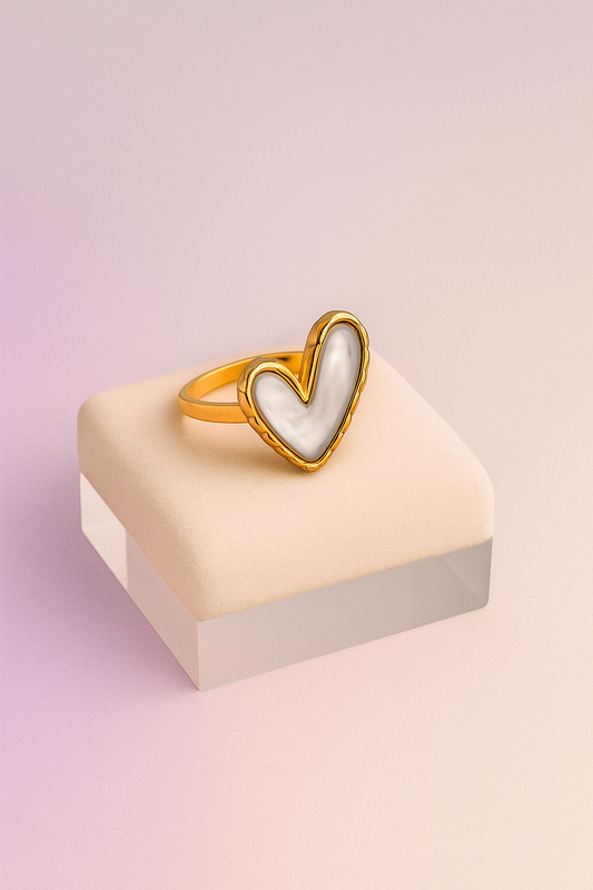 Anillo Corazon Traslucido