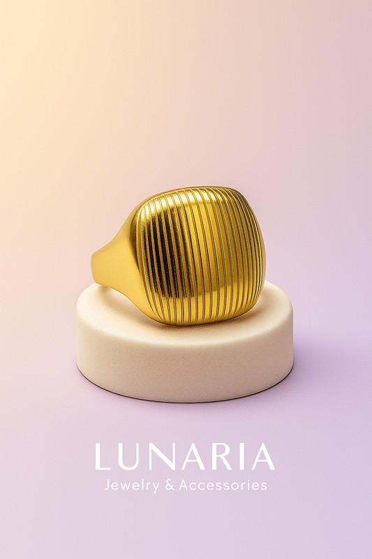 Anillo Tallado Dorado