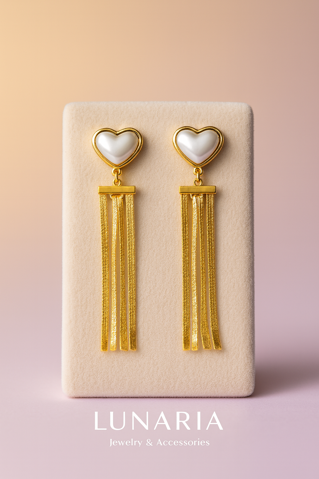 Aretes Corazon Blanco