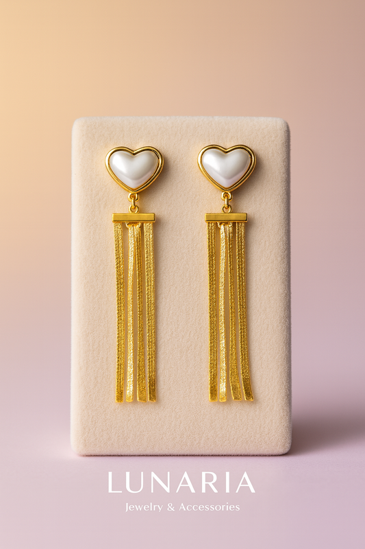 Aretes Corazon Blanco