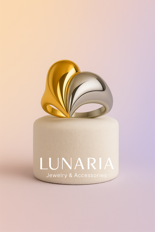 Anillo Corazon Bicolor