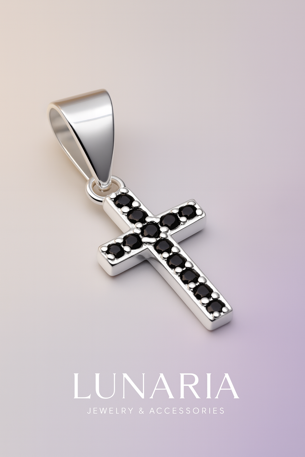 Dije de Cruz de Circones Negros