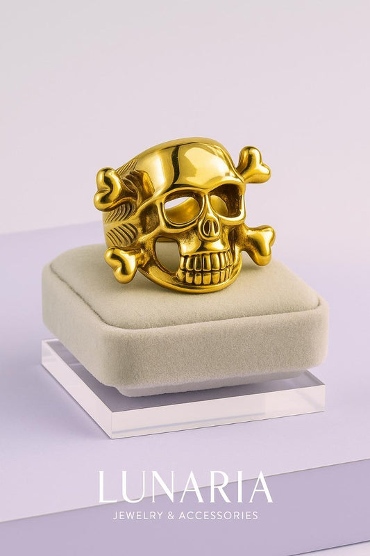 Anillo Calabera Dorada