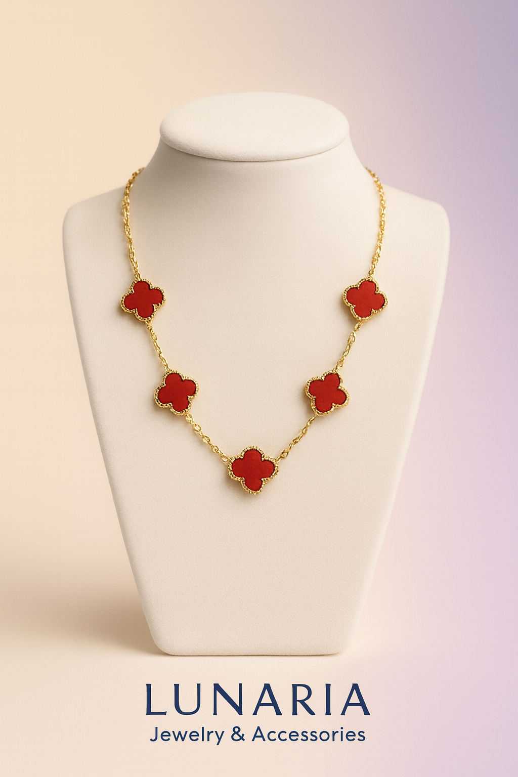 Cadena Van Cleef Roja