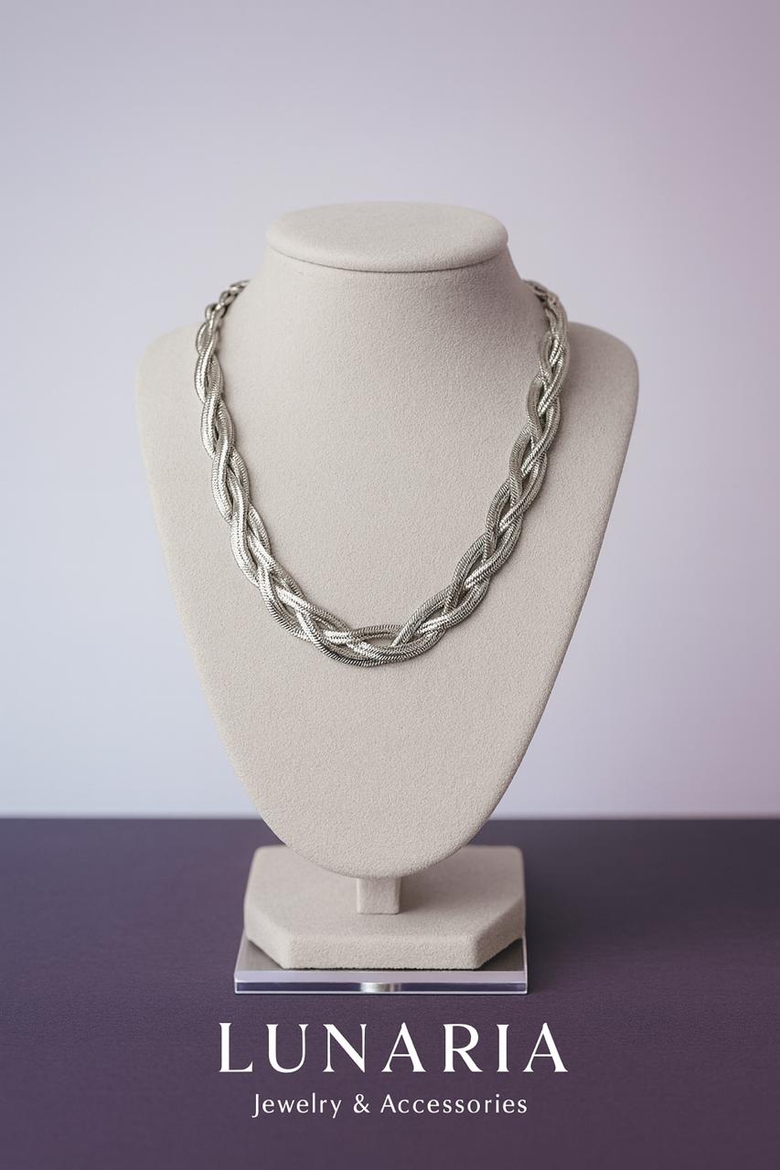 Collar Entrelazos Plateado