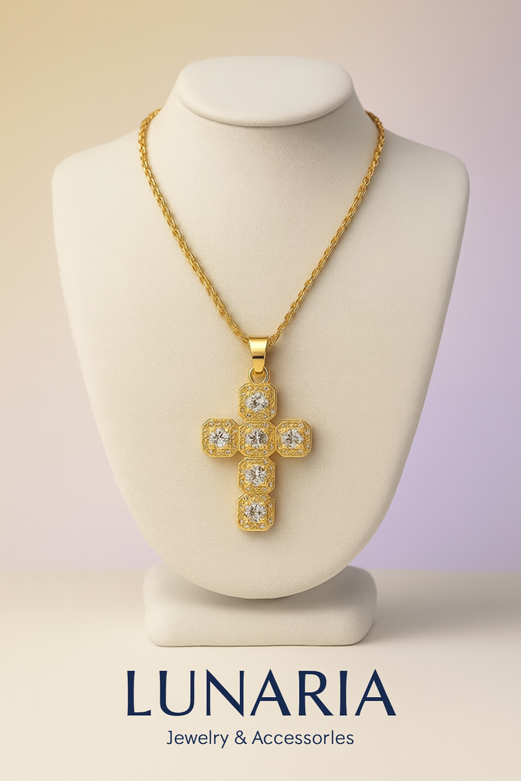 Collar Cruz Diamantada