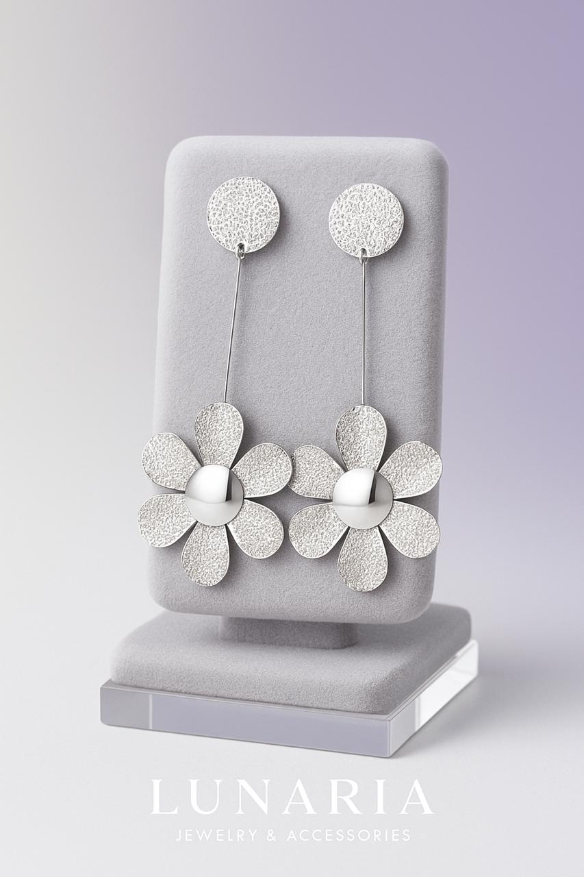 Aretes Dalia Plateada