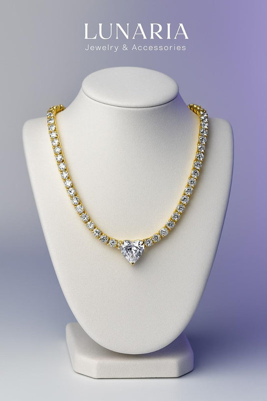 Collar Corazon Diamantado